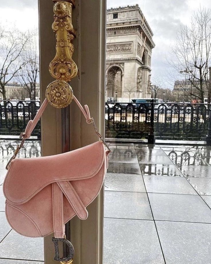 Pink Dior Saddle Bag
